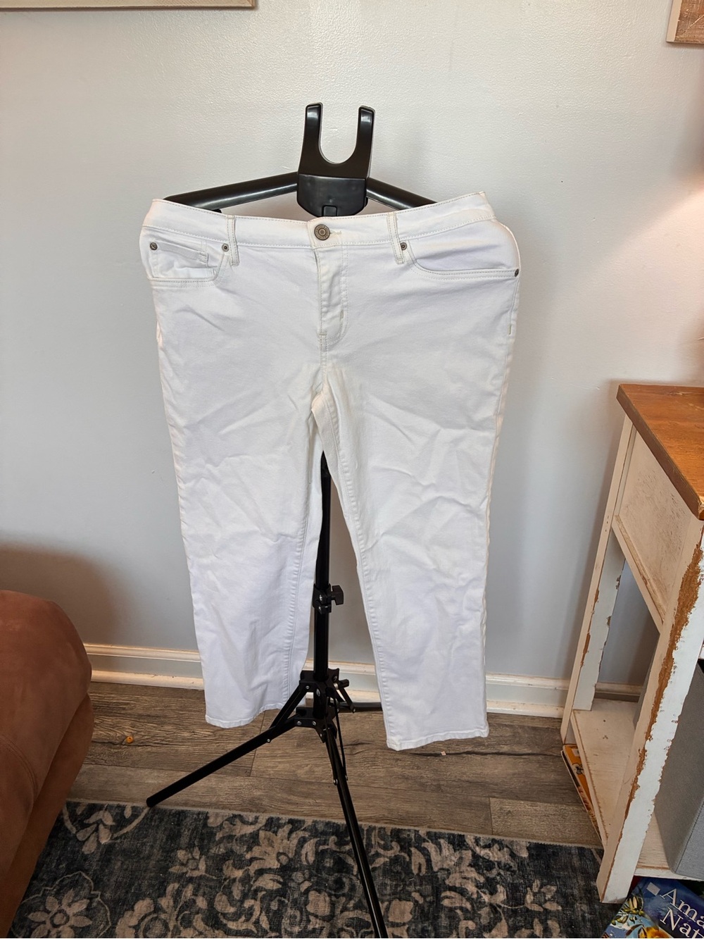 Eddie Bauer Women’s White Stretch Jeans - Classic Slim Fit